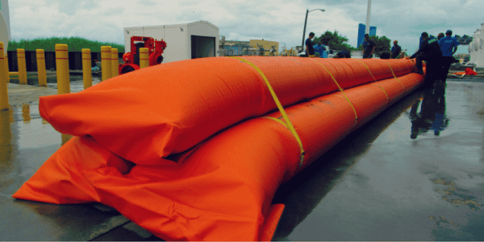 Barreira inflável contra inundações