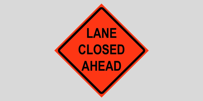 Lane Closed Sign