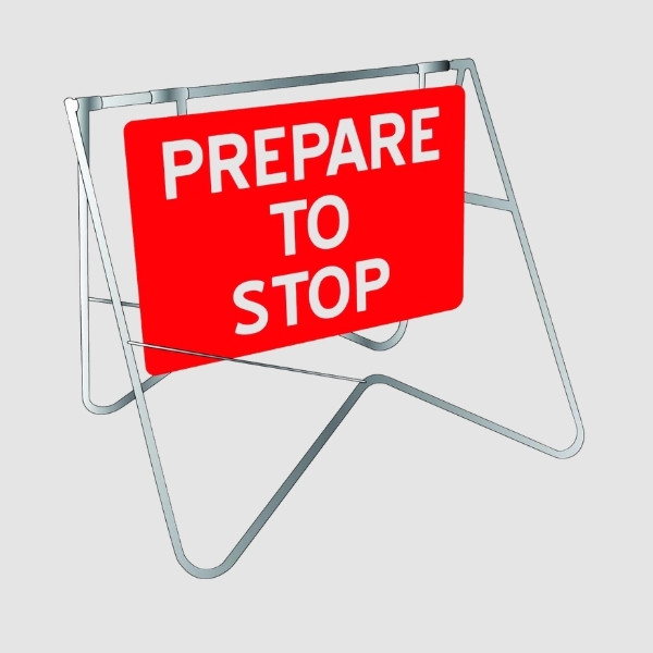 لافتة "استعد للتوقف"