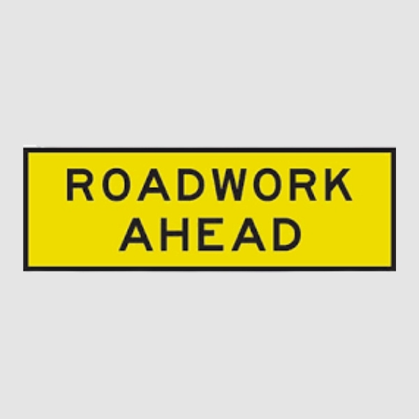 Road Work Ahead Boxed Edge Sign