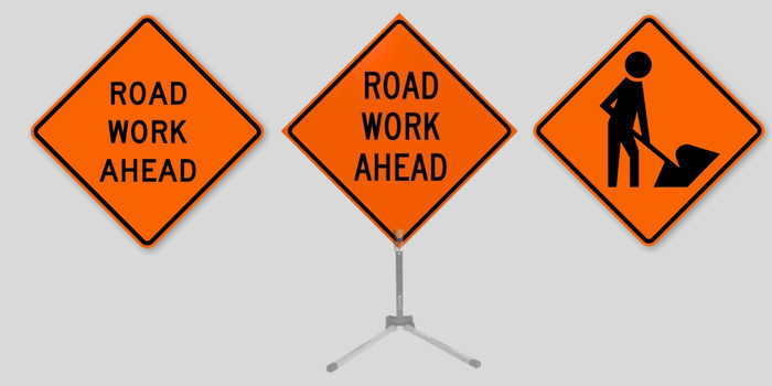 Road Work Ahead Sign