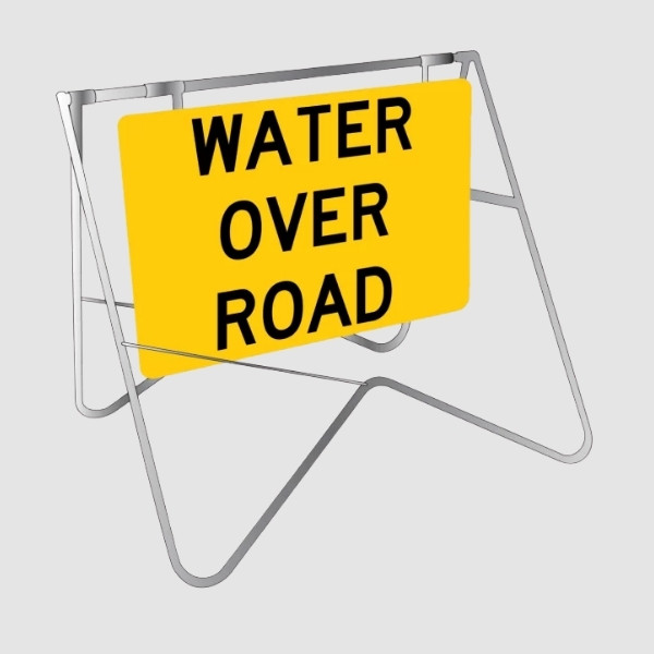 لافتة موقف أرجوحة فوق الطريق