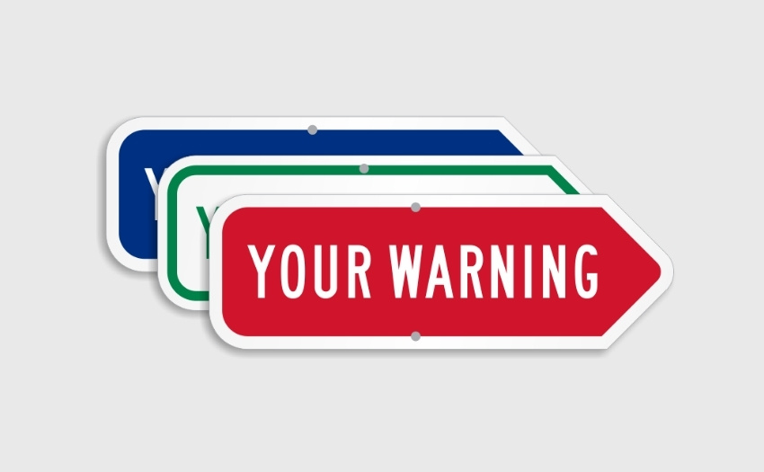 Custom Arrow Traffic Signs