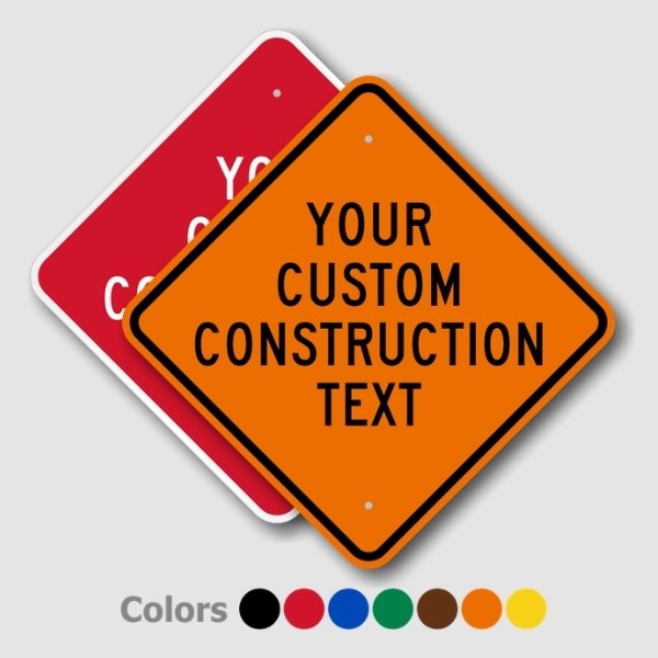 Señales de construcción personalizadas