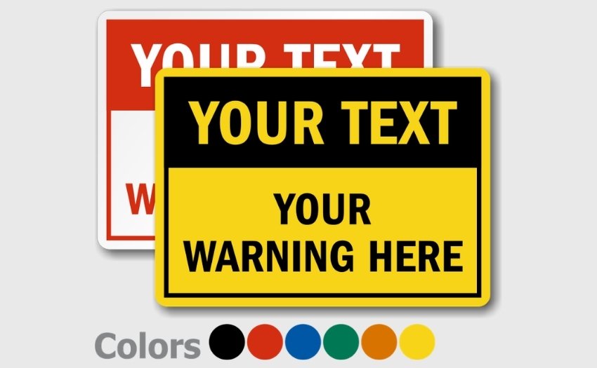 Custom Horizontal Traffic Signs