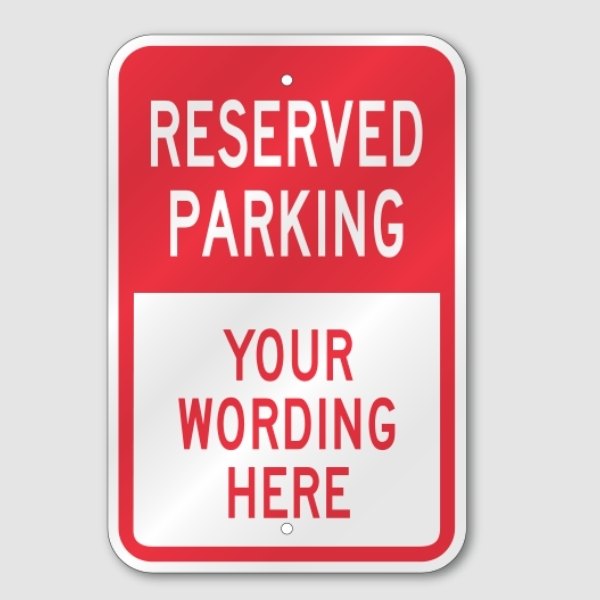 Señales de estacionamiento personalizadas