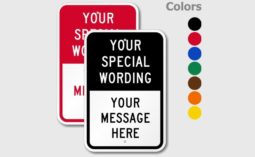 Custom Split Traffic Signs