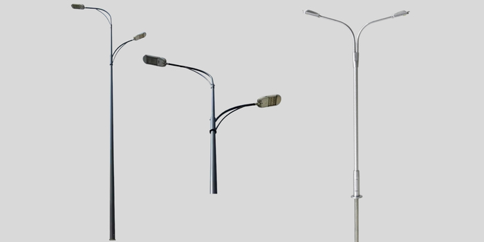 عمود إنارة مزدوج الذراع