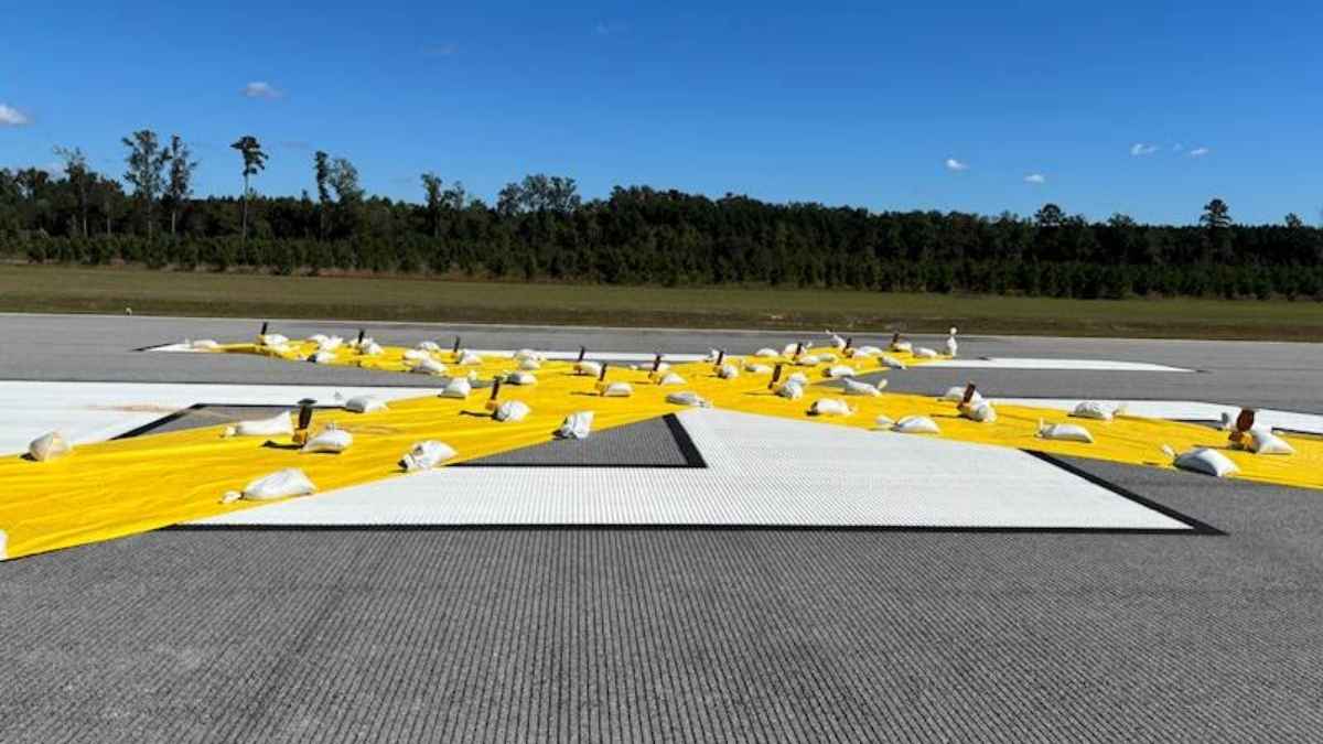 Balise de fermeture de voie de circulation en tissu