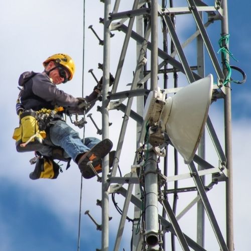 Arnés de cuerpo completo para mantenimiento de telecomunicaciones