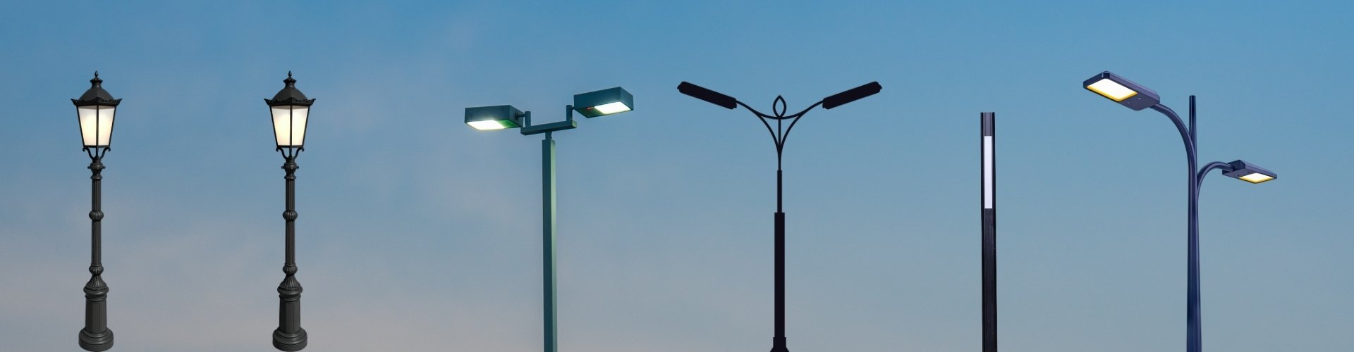 Типы опор уличного освещения