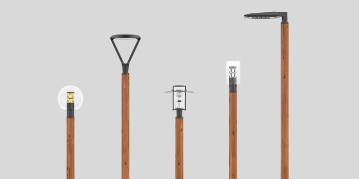 عمود إنارة خشبي