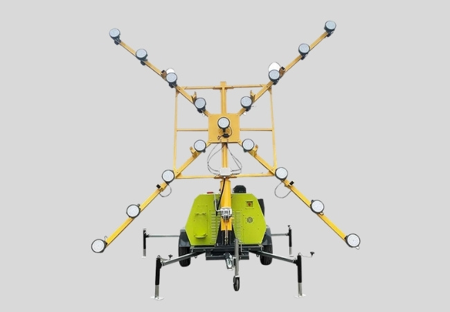 Balise de fermeture de piste de couleur jaune