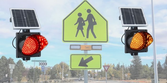 Luces intermitentes en los pasos de peatones